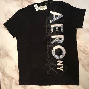 Aeropostale Men’s L Black Graphic T-shirt NWT